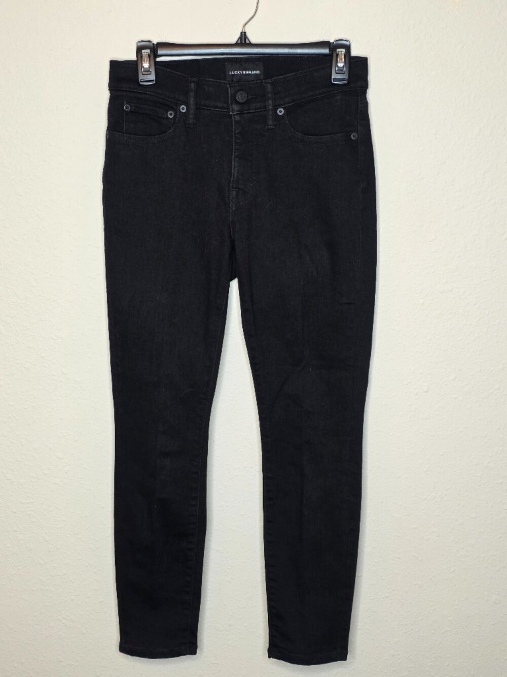 Lucky Brand Women's Black "Ava" Mid Rise, Skinny Jeans, Size 4/27